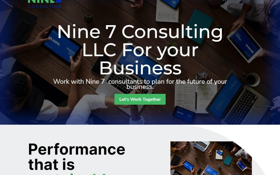 Landing Page & Logo Creation: Nine 7 Consulting LLC